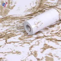 Jinyi M1103 Feuille de PVC Imitation Marbre Imprimé PVC Vinyle Adhésif pour Meubles Rouleaux de Papier Peint Autocollant Mural
