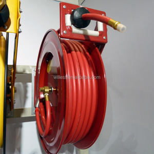 Soporte de Pared para Almacenamiento de Mangueras WILLEST, Enrollador de <span class=keywords><strong>Manguera</strong></span> Metálico Retráctil de 3/8"x30m, HRO4005-R3/8" - Product Image 4