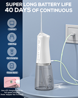 Flosser à eau blanche portable 300ML IPX7 étanche avec MODE de bricolage avec plusieurs buses