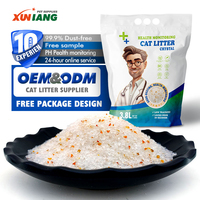 Litière pour chat en gel de silice ultra-absorbante, à faible teneur en poussière, contrôle des odeurs, avec indicateur de pH, sans poussière, échantillons, par fabricant OEM