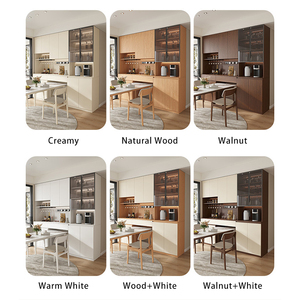 Mueble de Salón Moderno Blanco XHA con Estantes de Almacenamiento y Botellero, Diseño de Panel Plano, Estilo Minimalista, Muebles para el Hogar - Product Image 6