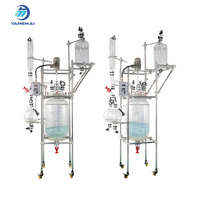 Reactor de Vidrio de Doble Capa de Borosilicato de 100L con Condensador de Vidrio, Alta Productividad