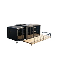 Casa Contenedor Modular de Estructura de Acero, Diseño Transpirable, Estilo Moderno, Opción de Paquete Plano, Galvanizada, para Oficina/Bar/Tienda
