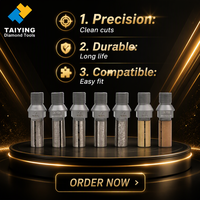 7 Langkah Alat Profil Pemotong Wastafel CNC dengan Mata Bor Berlian 1/2 Gas Thread untuk Kuarsa, Keramik, dan Pemotongan Profil