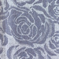 Tissu en denim jacquard tissé à motif floral rose pour jeans, sacs et chaussures - Fournisseur en gros