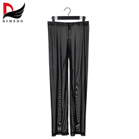 Pantalon transparent pour homme en gros – Pyjama sexy en maille, lingerie transparente extensible, sous-vêtements noirs