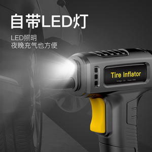 เครื่องสูบลมยางดิจิตอลแบบพกพา 12V สำหรับรถยนต์และจักรยาน ปั๊มไฟฟ้า สูบลมเร็ว หยุดอัตโนมัติ - Product Image 4