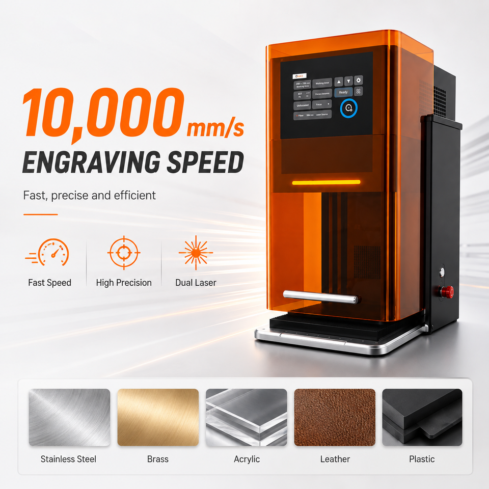 New Dual Light Source Fiber Laser Marking Machine for Wood/MDF/Paper ...