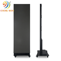 Écran d'affichage LED portable et pliable pour intérieur, écran d'affichage publicitaire sur pied pour fenêtre, totem publicitaire LED, affichage numérique