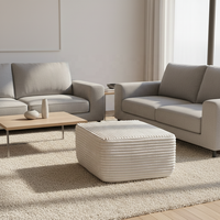Pouf ottoman modulaire inclinable en tissu rembourré avec éponge pour hôtel et salle de sport - Conception sectionnelle durable et confortable
