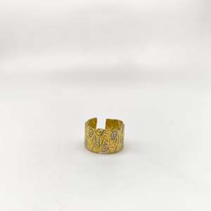 แหวนแฟชั่น สแตนเลสสตีล 316L ชุบทอง PVD ทนทาน ปรับขนาดได้ ดีไซน์สวยงาม - Product Image 1