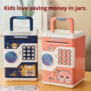 Nueva <span class=keywords><strong>hucha</strong></span> de plástico para niños con contraseña segura 'Only In-Not Out' característica para niños y niñas al por mayor del fabricante - Product Image 5