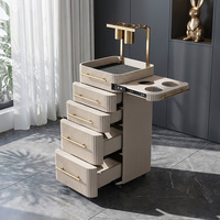 Armoire à outils de salon de coiffure simple et élégante, chariot de rangement pour maquillage et beauté, chariot à roulettes pour outils de salon, armoire à maquillage roulante