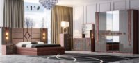En Stock Maintenant Ensemble de 5 Meubles de Chambre Mirroir: Lit King, Table de Chevet, Commode et Armoire