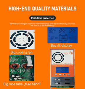 Thiết kế mới 12V 24V <span class=keywords><strong>48V</strong></span> 60A sạc năng lượng mặt trời Điều khiển điều chỉnh với đèn nền hiển thị sạc năng lượng mặt trời điều khiển <span class=keywords><strong>MPPT</strong></span> OEM/ODM - Product Image 3