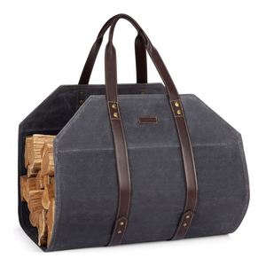 Échantillon gratuit, prix d'usine, sac de transport pour bûches en toile, portable, durable, multi-usages. - Product Image 1
