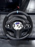 Volant de luxe pour BMW - Cuir noir et garniture argentée, amélioration intérieure pour les voyages de luxe et les trajets quotidiens en ville