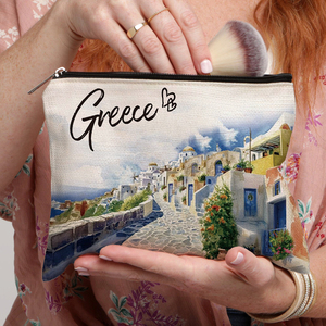Sacs de maquillage grèce, 1 pièce, sac de maquillage personnalisé, pochette cosmétique de <span class=keywords><strong>voyage</strong></span>, cadeau de fête d'enterrement de vie de jeune fille - Product Image 4