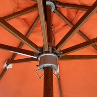 Parasol hydraulique en aluminium de grande taille pour l'extérieur, imperméable, avec base en marbre, robuste et moderne, pour patio, jardin, piscine et plage