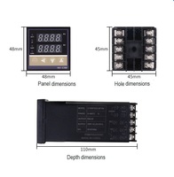 REX C100 Pengendali Suhu Termo, Output Ganda atau Ssr dengan Alarm