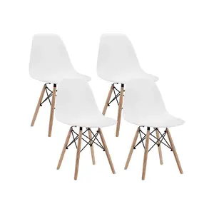 Hot Sale Cheap Price Wood Legs Pp Plastic Ems Dining Chairs