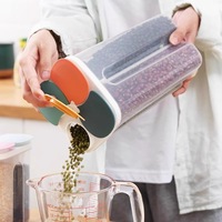 Boîte de rangement pour céréales, pot hermétique avec couvercle, récipient pour conserver les céréales, les nouilles, le thé, les aliments, accessoires de conservation pour la cuisine