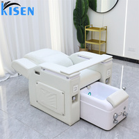Nouveau fauteuil de manucure multifonction moderne pour salon de beauté, avec spa pour les pieds, inclinable, réglable, massage électrique, chaise de pédicure