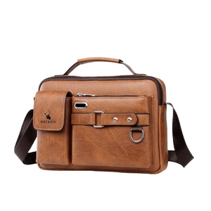 Sac de messager horizontal d'affaires à la mode simple pour hommes sac à bandoulière décontracté multifonctionnel de luxe - Product Image 2