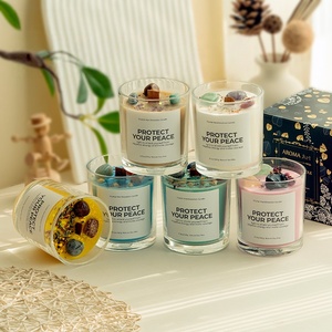 Velas Aromáticas de Cera de Soja con Flores Secas Hechas a Mano y Personalizables, Velas en Forma de <span class=keywords><strong>Pilar</strong></span> para Regalo de Cumpleaños, Navidad, Día de San Valentín - Product Image 1