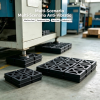 Coussin isolant anti-vibrations en caoutchouc LIVA pour machines CNC, fraisage et rectification