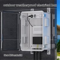 Boîtier de raccordement électrique étanche en ABS OEM avec trous de ventilation et panneau de montage interne