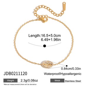 Ocean Summer Pulsera de Cadena de Acero Inoxidable con Oro de 18K y Circones, con Diseños de Caballito de Mar, Pez, Estrella de Mar, Tortuga, Cangrejo, Ancla y Árbol de Coco, para Vacaciones - Product Image 5