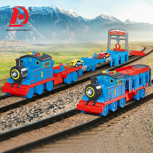 Jouet de train à friction pour enfants, <span class=keywords><strong>locomotive</strong></span> à inertie avec wagon de marchandises détachable, véhicule éducatif précoce pour garçons et filles - Product Image 1