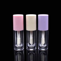 Conteneur de baume à lèvres transparent en plastique brillant rechargeable de 6 g, tube de gloss à lèvres rond en plastique de 6 ml