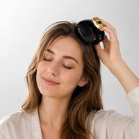 Tragbarer Kopfhaut-Massagegerät Kabellos mit Wärme und Vibration Mehrere Modi Wiederaufladbares Haarpflegegerät zur Stresslinderung und Entspannung