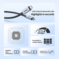 Câble USB 4 PD 5A 240W 40 Gbps à fonctions complètes, charge rapide 8K/60Hz, 1-2m, Type-C, pour ordinateur, scanner de codes-barres, imprimante, en cuivre pur