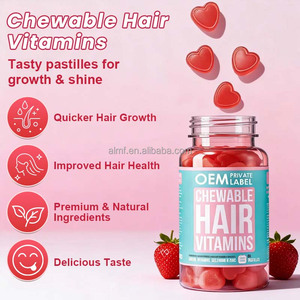 Gommes à mâcher aromatisées à la fraise et à la cassis, enrichies en biotine, sélénium et <span class=keywords><strong>zinc</strong></span>, 60 gommes, cure de 30 jours, antioxydant pour la santé des cheveux et des ongles, pour adultes - Product Image 2