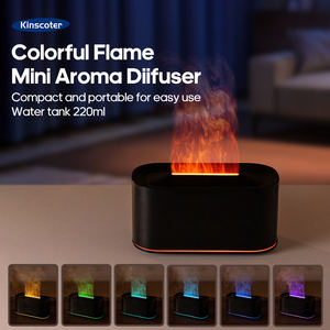 Diffuseur d'arôme de flamme de simulation unique 7 diffuseur d'huiles essentielles colorées 220ml diffuseur portable nébuliseur à ultrasons pour la maison - Product Image 2