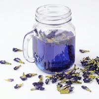 Teh Bunga Kering untuk Menyeduh Teh Biru Alami, Daun Teh Herbal Infus Bunga Kacang Kupu-kupu Murni