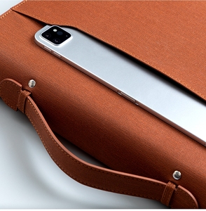 Porte-documents multifonction A4 en PU avec anneaux, organiseur de bureau, bloc-notes, pochette à fermeture éclair, sac à documents portable, cadeau d'affaires personnalisé - Product Image 4