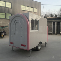 Mobiele bartrailer, witte koffiekar, dessertkar, foodtruck, mobiele bier- en drankenkar, fastfoodtrailer, volledig uitgerust