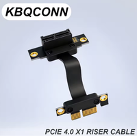 Cable de Extensión para Tarjeta Gráfica PCIe 4.0 X1, Ángulo Recto de 90 Grados, 16Gbps de Alta Velocidad, Cable Flexible Blindado, Chasis ITX