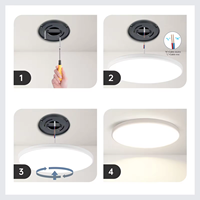 Nouveau design 6w 9w 12w 18w 24w Panneau lumineux LED rond monté en surface pour la maison et le bureau