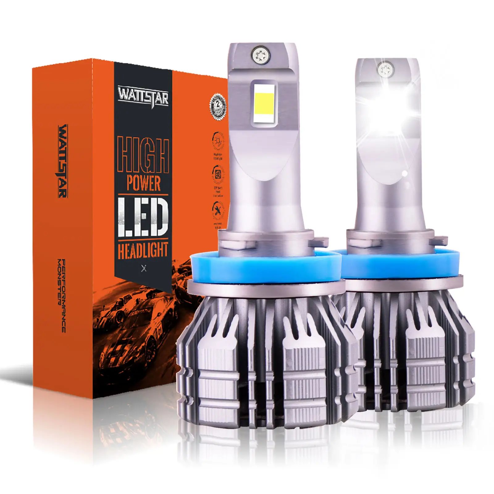 Super Heldere Led Auto Koplamp Lamp H1 H4 H7 H11 H13 9004 9005 9006 9012 80W Koud Wit Auto koplamp Csp Leds Kits