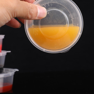 Disposable One Piece Sauce Cup Round Plastic Sealed <b>Takeaway</b> Condiment <b>Container</b> For Picnic - Product Image 1