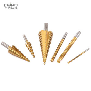 Bộ mũi khoan bước FEIDA 6 chiếc, phụ kiện dụng cụ điện, mũi khoan xoắn kim loại, mũi khoan bước HSS phủ Titanium, mũi khoan bước răng cưa, mũi khoan thép - Product Image 4