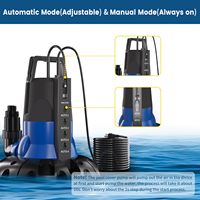 Cofiyard 1/2 HP pompe de couverture de piscine automatique haute pression 3148 GPH pompe de puisard submersible câble de 25 pieds piscine étang de jardin