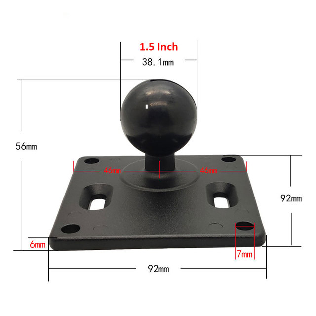 Truck TV Monitor Pc Bracket Tablet Vesa Adapter 75 1.5 Ich Ballmo Mount Threaded Mounting square Shape Vesa Plate Holder for Ram