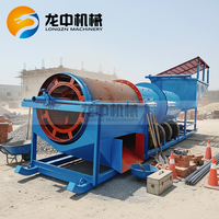 Peralatan Tambang Emas Rotary Scrubber untuk Memisahkan Emas dan Berlian dari Pasir Sungai Aluvial, Trommel Scrubber Pencuci