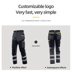 Pantaloni da Uomo Personalizzati per Escursionismo Outdoor Anti-Strappo da Lavoro con Multi-Tasche Riflettenti di Sicurezza - Product Image 2